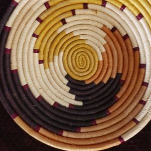 Fair trade Ugandan African Bukedo & Raffia Bowl